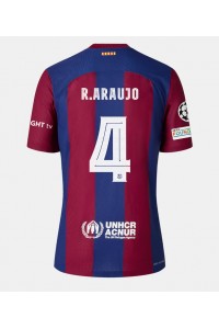 Fotbalové Dres Barcelona Ronald Araujo #4 Dámské Domácí Oblečení 2023-24 Krátký Rukáv